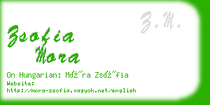 zsofia mora business card